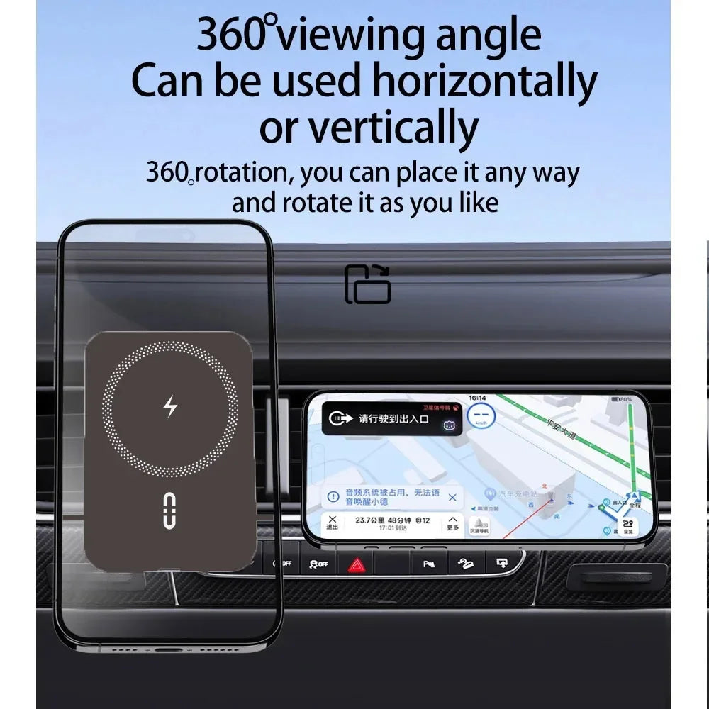 15W Magnetic Wireless Car Charger & Phone Holder