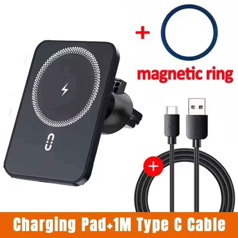 15W Magnetic Wireless Car Charger & Phone Holder