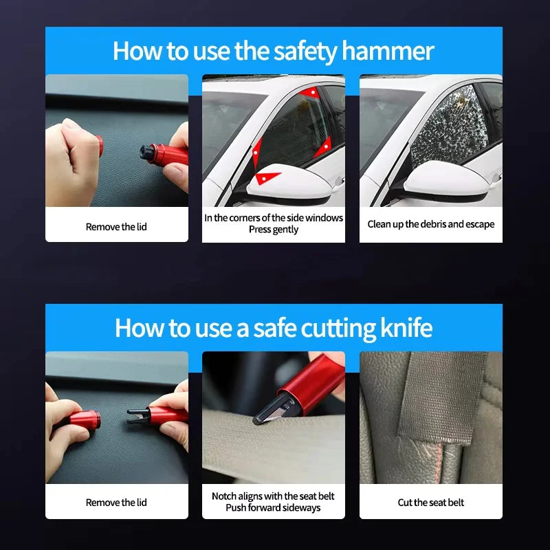Portable Car Emergency Escape Hammer